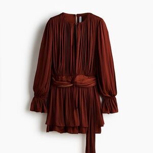 H&M NWT Draped Red Mini Dress, Size S